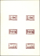 (*) Libanon: 1943, 2nd Anniversary Of Independence, Combined Proof Sheet In Brownish Purple On White Bri - Lebanon