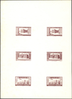 (*) Libanon: 1943, 2nd Anniversary Of Independence, Combined Proof Sheet In Brownish Purple On White Bri - Libanon