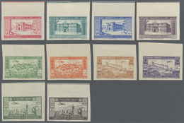 * Libanon: 1943, 2nd Anniversary Of Independence, 25pi. To 500pi., Complete Set Of Ten Values Imperfor - Libanon