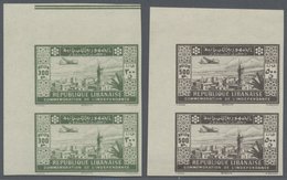 ** Libanon: 1943, 2nd Anniversary Of Independence, 25pi. To 500pi., Complete Set Of Ten Values As Imper - Libanon