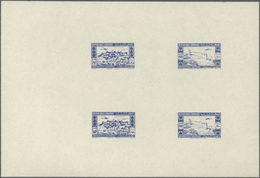 ** Libanon: 1943, 2nd Anniversary Of Independence, Combined Proof Sheet In Ultramarine On Gummed Paper, - Lebanon