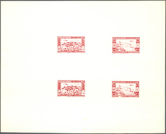 (*) Libanon: 1943, 2nd Anniversary Of Independence, Combined Proof Sheet In Carmine On Bristol, Showing - Libanon