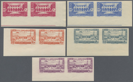 ** Libanon: 1943, Medical Congress, 10pi. To 100pi., Complete Set Of Five Values WITHOUT Overprint As I - Lebanon