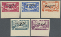 ** Libanon: 1943, Medical Congress, IMPERFORATE Bottom Marginal Set, Unmounted Mint. Maury 187/88 Nd, P - Libanon