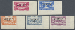 * Libanon: 1943, Medical Congress, 10pi. To 100pi., Complete Set Of Five Values, Imperforate From The - Libanon