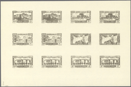 ** Libanon: 1945, Definitives, Airmails And Postage Dues, Combined Proof Sheet In Brownish Grey On Gumm - Libanon