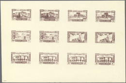 **/* Libanon: 1945, Definitives, Airmails And Postage Dues, Combined Proof Sheet In Purple Brown On Gumme - Libanon