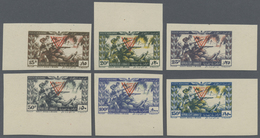 * Libanon: 1946, 1st Anniversary Of WWII Victory Complete Set Of 14 PROOFS Incl. Airmails In UNISSUED - Lebanon