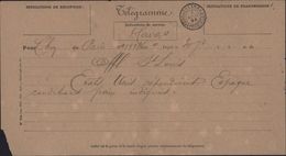 Télégramme Havas Journaux AFF St Louis Guerre Americano Espagnole USA Espagne Conditions De Paix Conakry Nouvelle Guinée - Cartas & Documentos