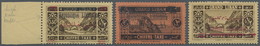 * Libanon - Portomarken: 1928, Three Stamps Showing Varieties Of Overprint, Mint O.g. With Hinge Remna - Libano