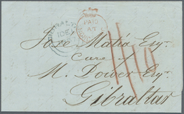 Br Macau: 1857. Stampless Envelope Written From Macau Dated '22nd Sept 1857' Addressed To 'Jose Matia, - Sonstige & Ohne Zuordnung