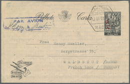 GA Macau: 1951, Airletter 40 A./60 A. Tied "MACAO 17-XII-51" To Germany French Zone, Long Privatel Text - Other & Unclassified