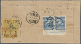 Br Mongolei: 1924 $1, Perf 13½, Surcharged By Circled Fiscal H/s In Red But Used Postally On Dec. 1928 - Mongolei