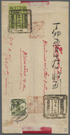 Br Mongolei: 1927 Red-band Cover From Uliasutai To Harbin, China Franked By 1926 25m. On The Reverse, T - Mongolia