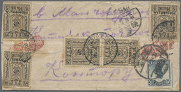 Br Mongolei: 1928, 5m. Greyish-lilac/black, Five Copies As Correct 25m. Rate On Cover From "ULANBATOR 1 - Mongolei