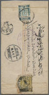 Br Mongolei: 1931 Red-band Cover From Ulan Bator To China Franked By 1926 10m. On 1m. Black On Yellow A - Mongolia