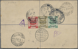 Br/GA Palästina: 1922/42, Covers (3 Inc. Registration Envelope), Ppc (2) All Used To Foreign Inc. Censorsh - Palästina