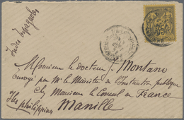 Br Philippinen: 1879. Envelope Addressed To The French Scientific Mission In Manila, Philippines Bearin - Philippinen