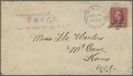 Br Philippinen: 1899. Military Mail Envelope (small Faults) From The Kansas Volunteers In The Spanish/A - Filippijnen