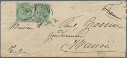 Br Aden: 1901. Envelope Written From Perim Island Addressed To Hanoi, French Indo-China Bearing Indio S - Yemen