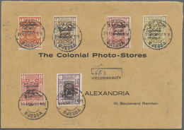 Br Saudi-Arabien - Hedschas: 1925, Cover With Six Stamps Overprinted "Al Hukumat Al / Hejasija / 5 Ruba - Arabia Saudita