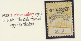 ** Saudi-Arabien - Nedschd: 1925, 2 Pia. Yellow Buff Overprinted In Black Instead Of Red, Mint Never Hi - Arabia Saudita