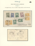 Br Saudi-Arabien - Nedschd: 1932, Registered Cover Bearing 3 Pia. Olive Green And Nine Stamps All Tied - Arabie Saoudite