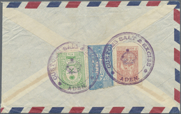 Br Saudi-Arabien: 1940, Air Mail Cover Bearing 1 Pia. Road And Rail Tax, Hospital Charity And Documenta - Arabia Saudita