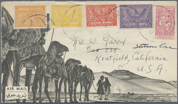 Br Saudi-Arabien: 1956, Display Folded Air Letter With Various Scenes Of The Middle East With X-mas Imp - Saoedi-Arabië