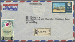 Br Schardscha / Sharjah: 1964: Registered Airmail Cover From Sharjah To Hamburg Cancelled 9.11.64 Beari - Schardscha