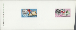 ** Schardscha / Sharjah: 1968, History Of Olympic Games, 25dh. And 1.50dh., Imperforate Combined Proof - Schardscha