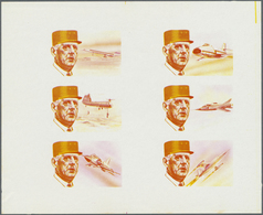 ** Schardscha / Sharjah: 1972, Charles De GAULLE With Different Aeroplanes Complete Sets Of Six Imperfo - Schardscha