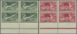 ** Syrien: 1924, Olympic Games Paris Complete Set In Blocks Of Four, Mint Never Hinged, Michel Catalogu - Syrië