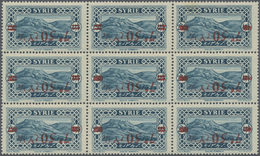 ** Syrien: 1928, Kalat Yamour 2.50pia. Greenish Blue With INVERTED Opt. Of New Denomination '7.50pia.' - Syria