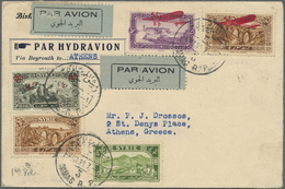 Syrien: 1930, First Flight "DAMASCUS - BEIRUT - ATHENS", Dated 6/MAY 1930, Franked With Air Mail Sta - Syrië