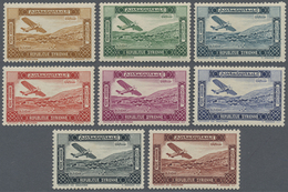 * Syrien: 1934, 10 Years Republic Air Mail Issue 10 Proofs Without Value In Issued Colors, Mint Hinged - Syria