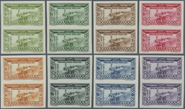 ** Syrien: 1937, EXPO PARIS Complete Set Of 8 Values Imperf Pairs, Mint Never Hinged In Very Good Quali - Syria