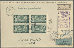 Syrien: 1938, Anniversary 10th Year Of First Flight Marseille-Beyrouth Block 1 On Registered Air Mai - Syria