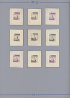 (*) Syrien: 1941, Setta Zubayda Unadopted Proof Set Of 9 Values Up To 500 Fils Including Color Trial Pro - Syrië
