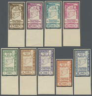 ** Syrien: 1943, Map Of Syria With Black Margins ('Death Of The President') Complete Set IMPERFORATE Fr - Syria