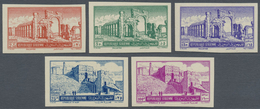 ** Syrien: 1952, Palmyra Triumphal Arch And Aleppo Citadel Complete IMPERFORATE Set, Mint Never Hinged - Syria