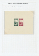 ** Syrien: 1955, Rotary Six Souvenir Sheets In Unissued Colors Without Frameprint (Kleinbogen) And Set - Syria