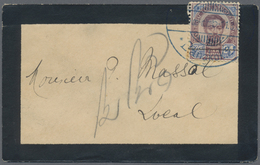 Br Thailand: 1907, 1a. On 24a. Purple/ Blue Used On Small Local Mourning Cover "Bangkok" C.d.s. In Blue - Tailandia