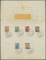 Br Thailand: 1920, Scout Funds 2 S.-1 B. Complete, Tied By Bilingual Cds. "Nagor Pathom" To Telegram Fo - Thailand