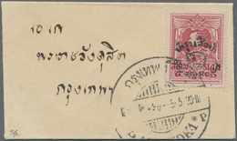 Br Thailand: 1920, Scouts, 2nd Issue, 5+5s. Carmine On Pink On Tiny 1920 Envelope Addressed To Dusit Pa - Thailand