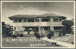 Br Thailand: 1953. Photographic Card Of 'K.L.M. Resthouse, Plaswijck, Laksi, Bangkok' Bearing SG 345, 2 - Thailand