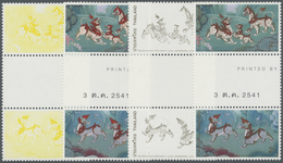 ** Thailand: 1998. Progressive Proof (9 Phases Inclusive Original) In Vertical Gutter Pairs For The Two - Thailand