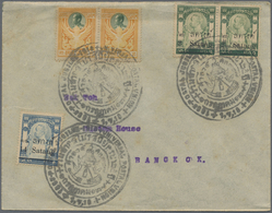 Br Thailand - Stempel: 1910 UPU Special Circled Datestamp On Locally Addressed Bangkok Cover Franked Wi - Thailand