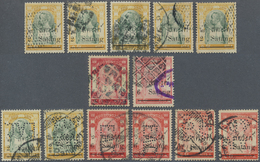 O Thailand - Besonderheiten: 1909, King Chulalongkorn Provisional Issue Small Group Incl. 7 Stamps Wit - Thailand