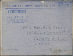 Br Thailand - Besonderheiten: 1945, PRISONER OF WAR MalL. BURMA THAI RAILWAY. Blue Air Letter Written B - Thaïlande